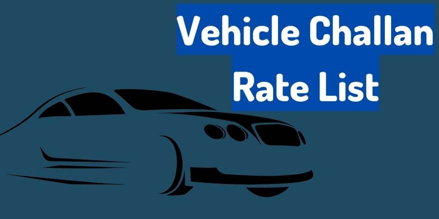 Vehicle Fine Rate List