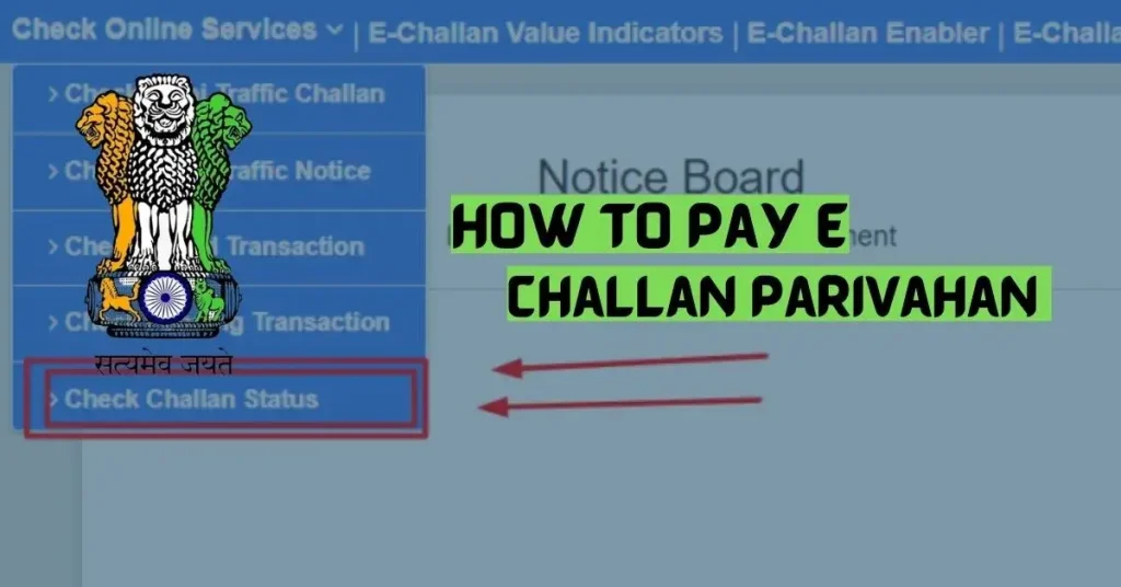 How To Pay E Challan Parivahan Online