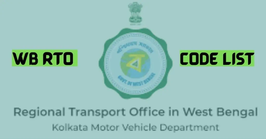 WB RTO Code List